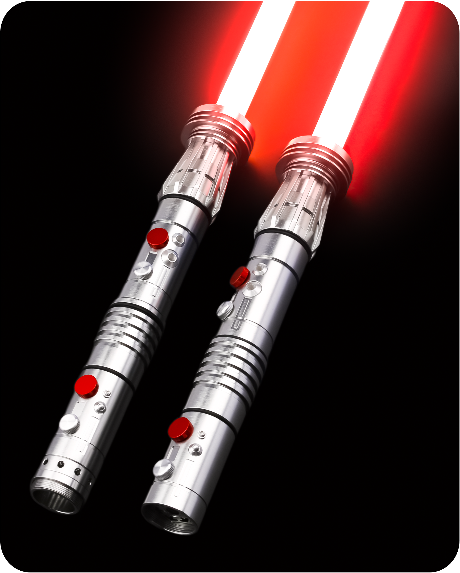 Red double-bladed lightsaber – duel ready Darth Maul inspired Neopixel saber